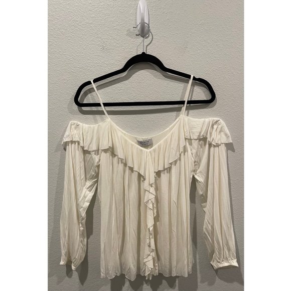BAILEY/44 Off Shoulder Ruffle Ivory Blouse - Picture 1 of 3